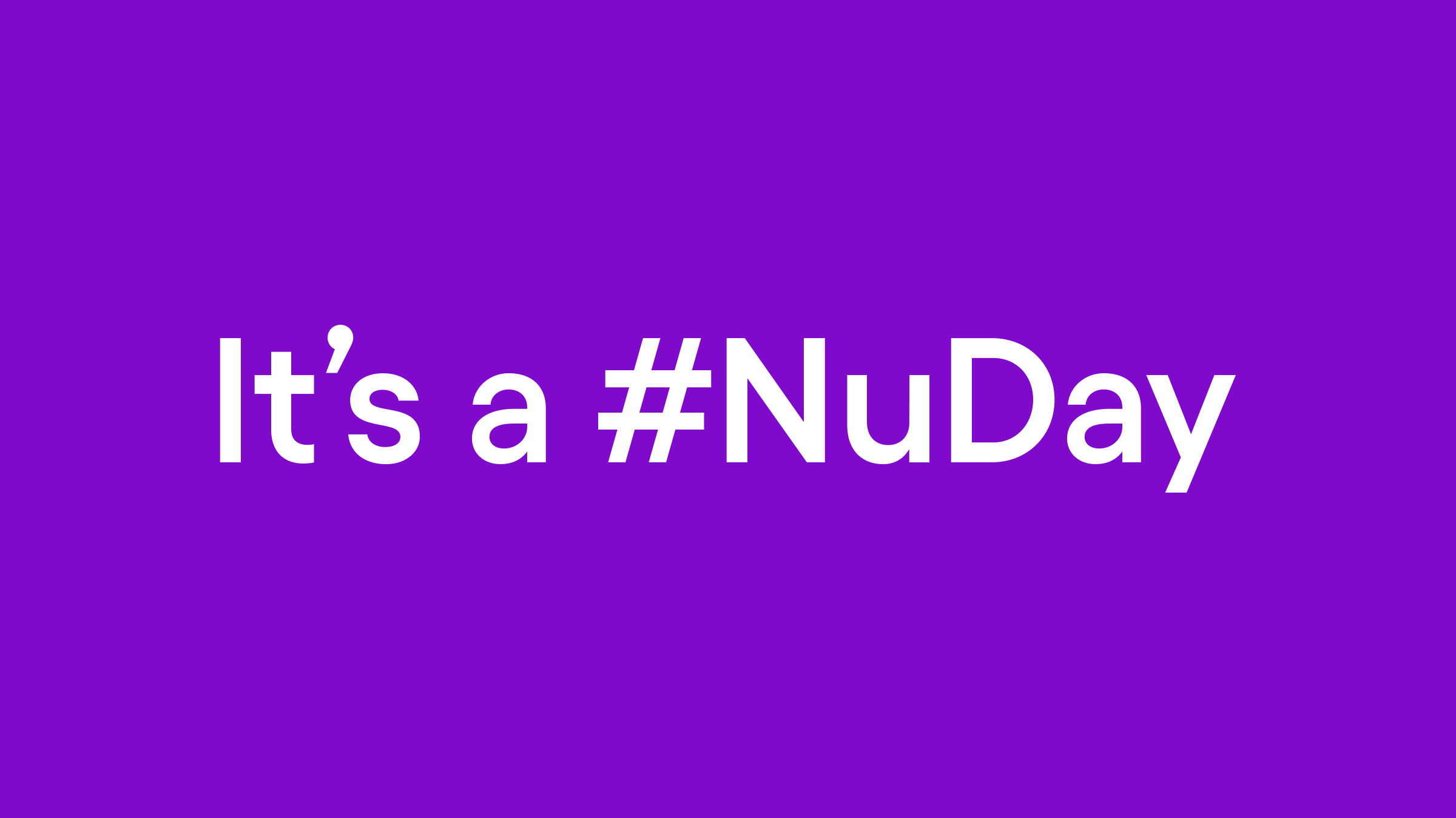 Conoce más sobre la entrada de Nu en la Bolsa de Valores de Nueva York y Brasil Imagen con el texto It's a #NuDay. Entrada de Nu en la Bolsa de Valores de Nueva York y Brasil.