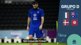Foto de Karim Benzema con Francia en el grupo D del mundial de Catar 2022.