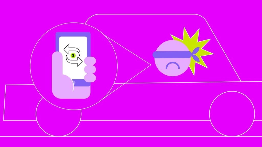 Me obligaron a pagar dinero usando la tarjeta de crédito Nu Ilustración de cara vendada. Me obligaron a pagar dinero usando la tarjeta de crédito Nu.