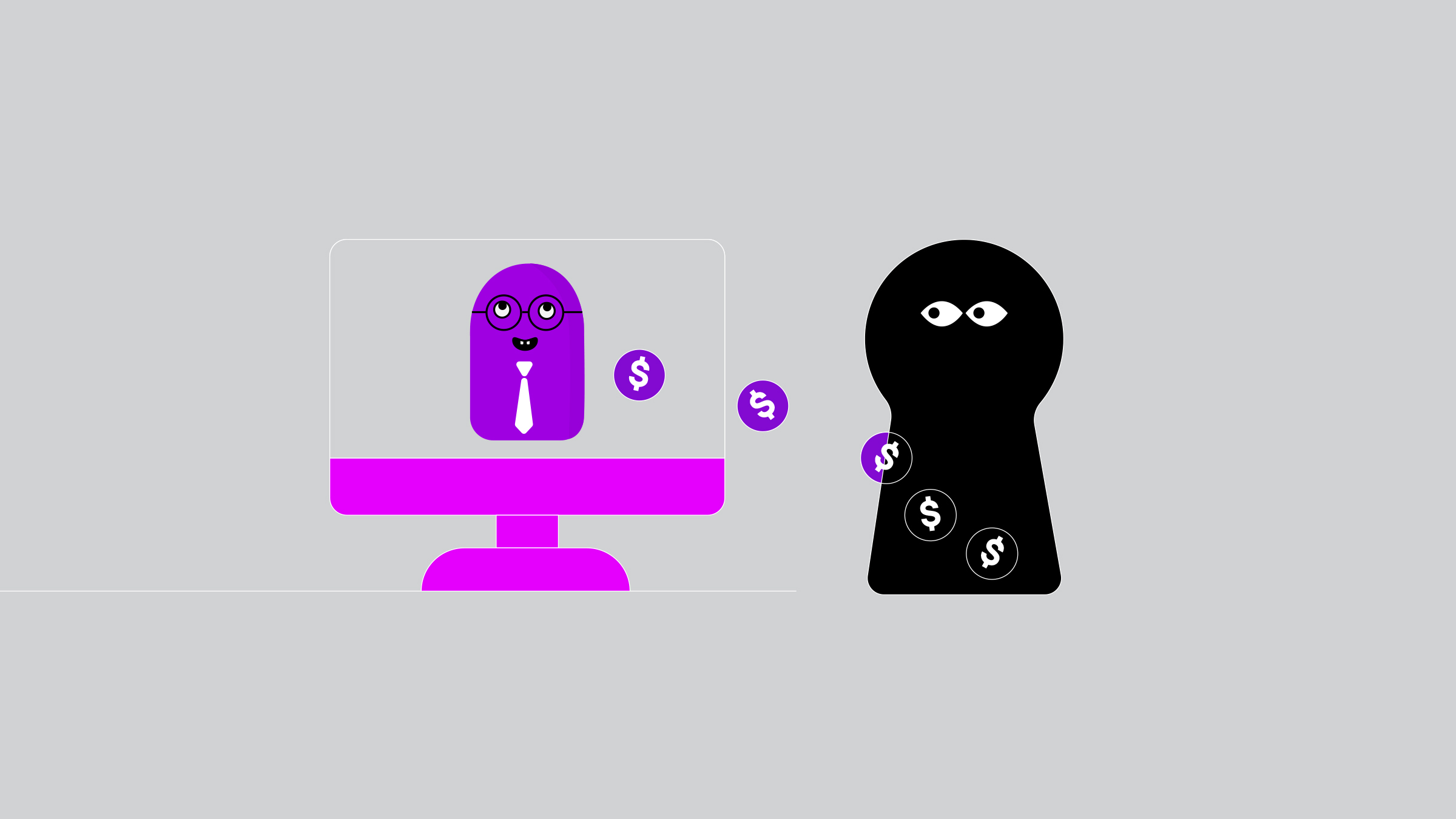 Estafa de una entrevistas de trabajo: ¿cómo no caer en trampas que parecen oportunidades? Ilustración de engaño por un computador. Estafa de falsas entrevistas de trabajo: ¿cómo no caer?