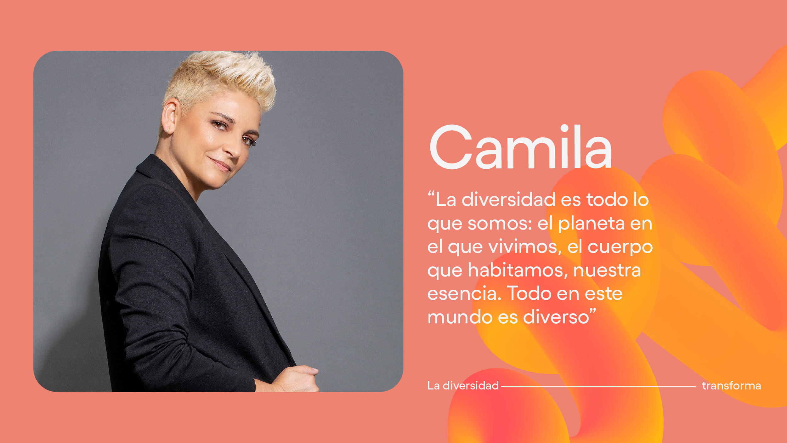 “Nuestro hijo va a crecer rodeado de amor y eso es lo importante” Foto de influencer Camila Chain y el texto que dice: La diversidad es todo lo que somos.