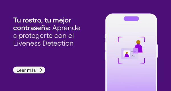 Imagen de celular con persona usando el Liveness Detection, mejora tu seguridad digital en Nu.