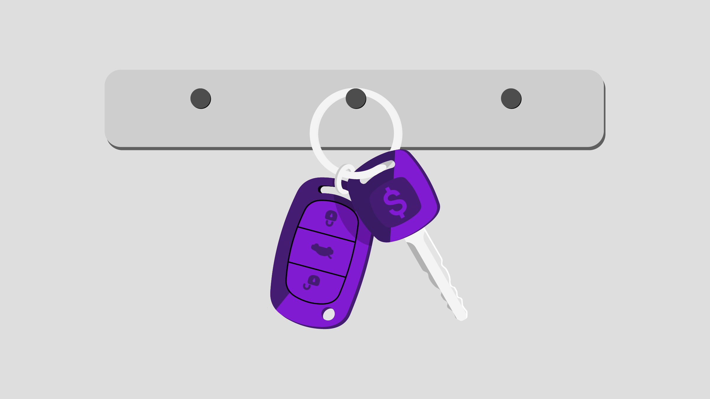 Ilustración de llaves de vehículo. ¿Cuánto te cuesta comprar tu primer carro?