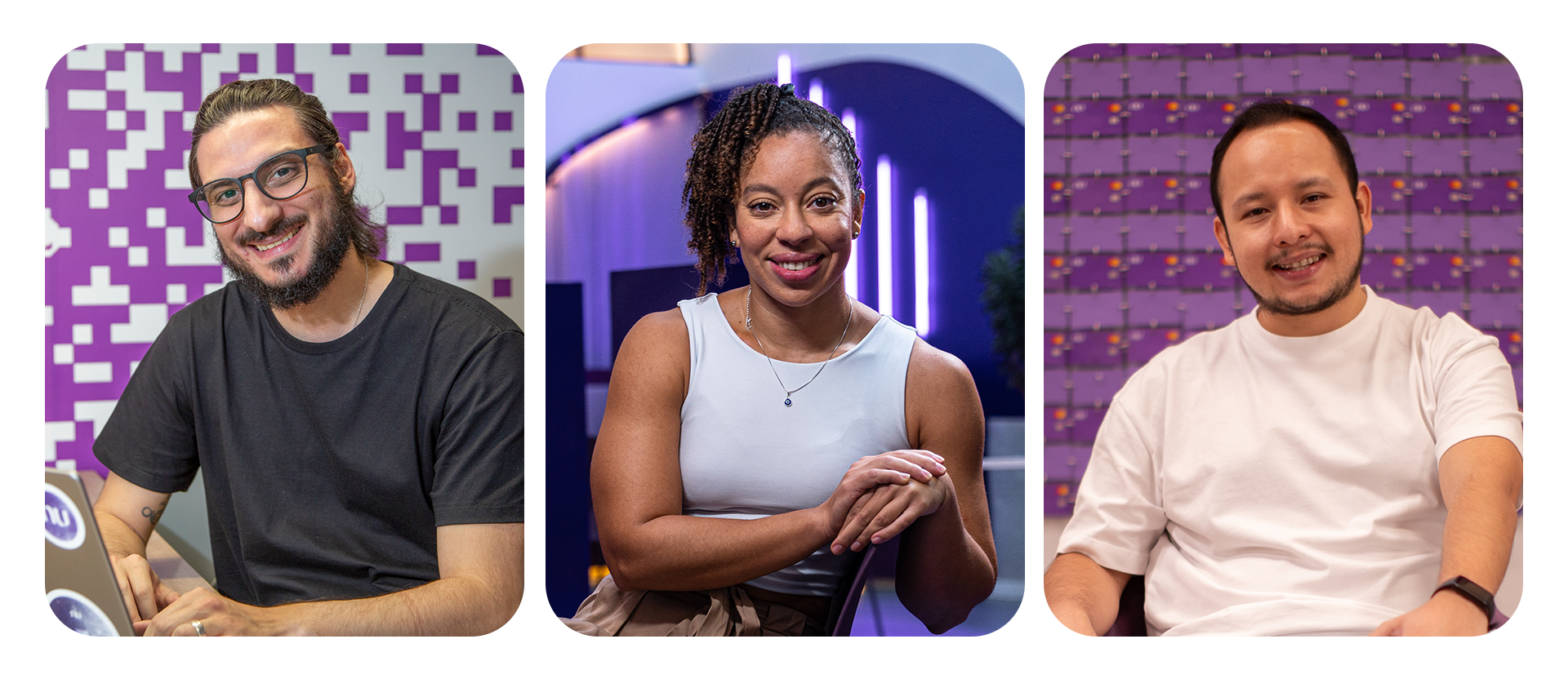 Isabela, Lucas y Jacob hacen del Nu el mejor trabajo de sus vidas Fotografía de Isabela, Lucas y Jacob, representan la cultura Nu y nuestros valores en su día a día.