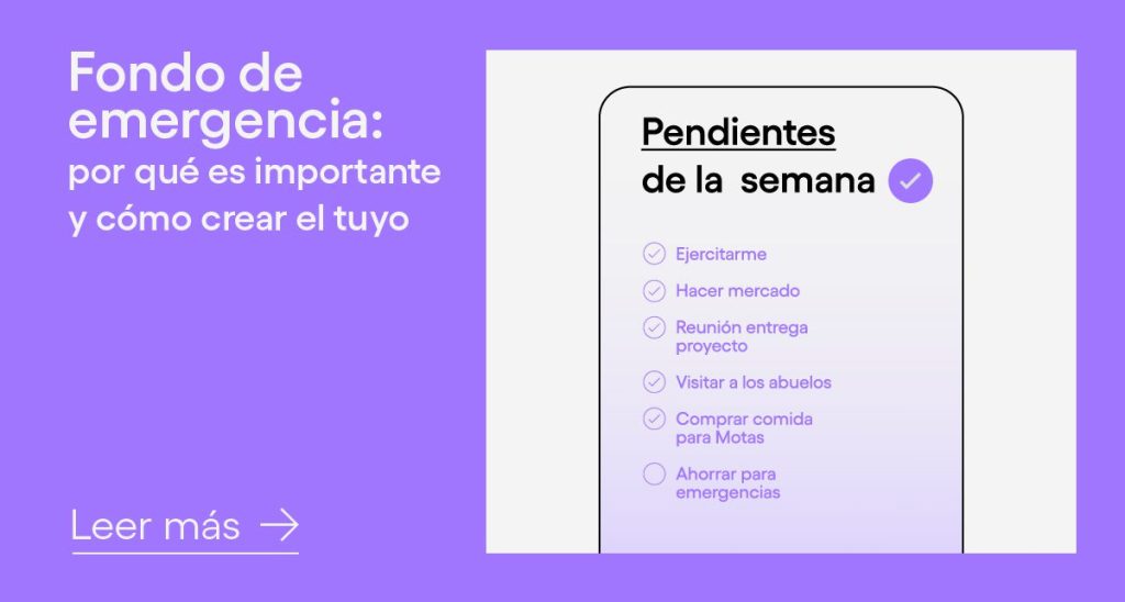 Ilustración de los pendientes de la semana. Fondo de emergencia: ¿por qué es importante?