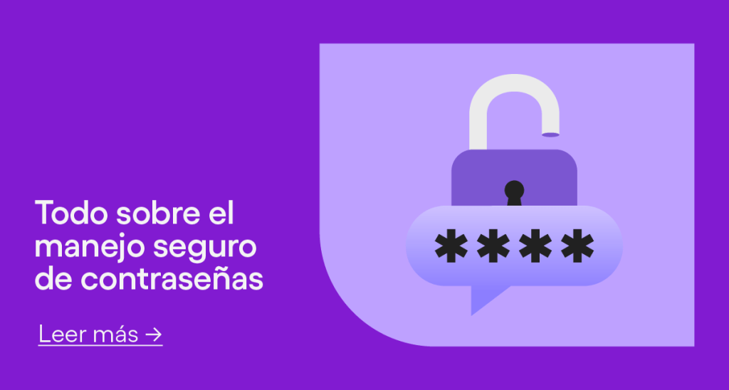 Ilustración de contraseña segura. Guía de manejo seguro de contraseñas.