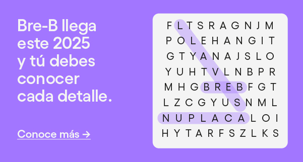 Ilustración de sopa de letras con términos claves. Glosario Bre-B: los términos que debes conocer.