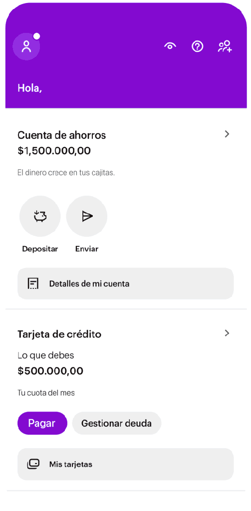 Pasos para crear la tarjeta virtual en la App Nu con la Cuenta de ahorros Nu.