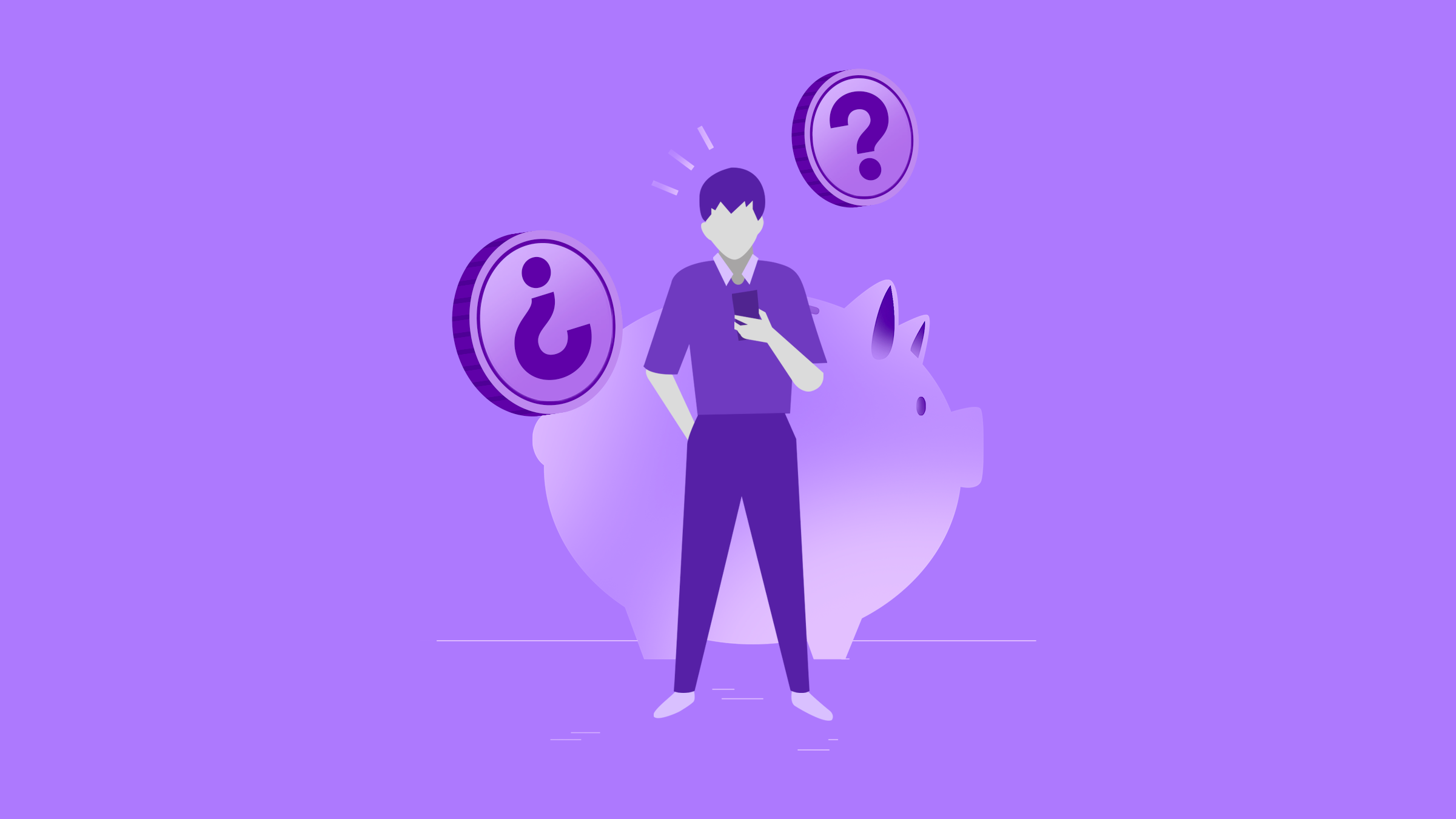 Ilustración de persona intentando ahorrar. Descubre cómo ahorrar dinero si gano poco.