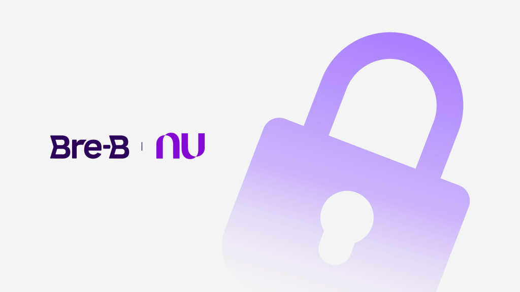 ¿Bre-B es seguro? Así protege tu dinero Ilustración de candado con logo de Bre-B y Nu. Descubre si Bre-B es seguro, así protege tu dinero.