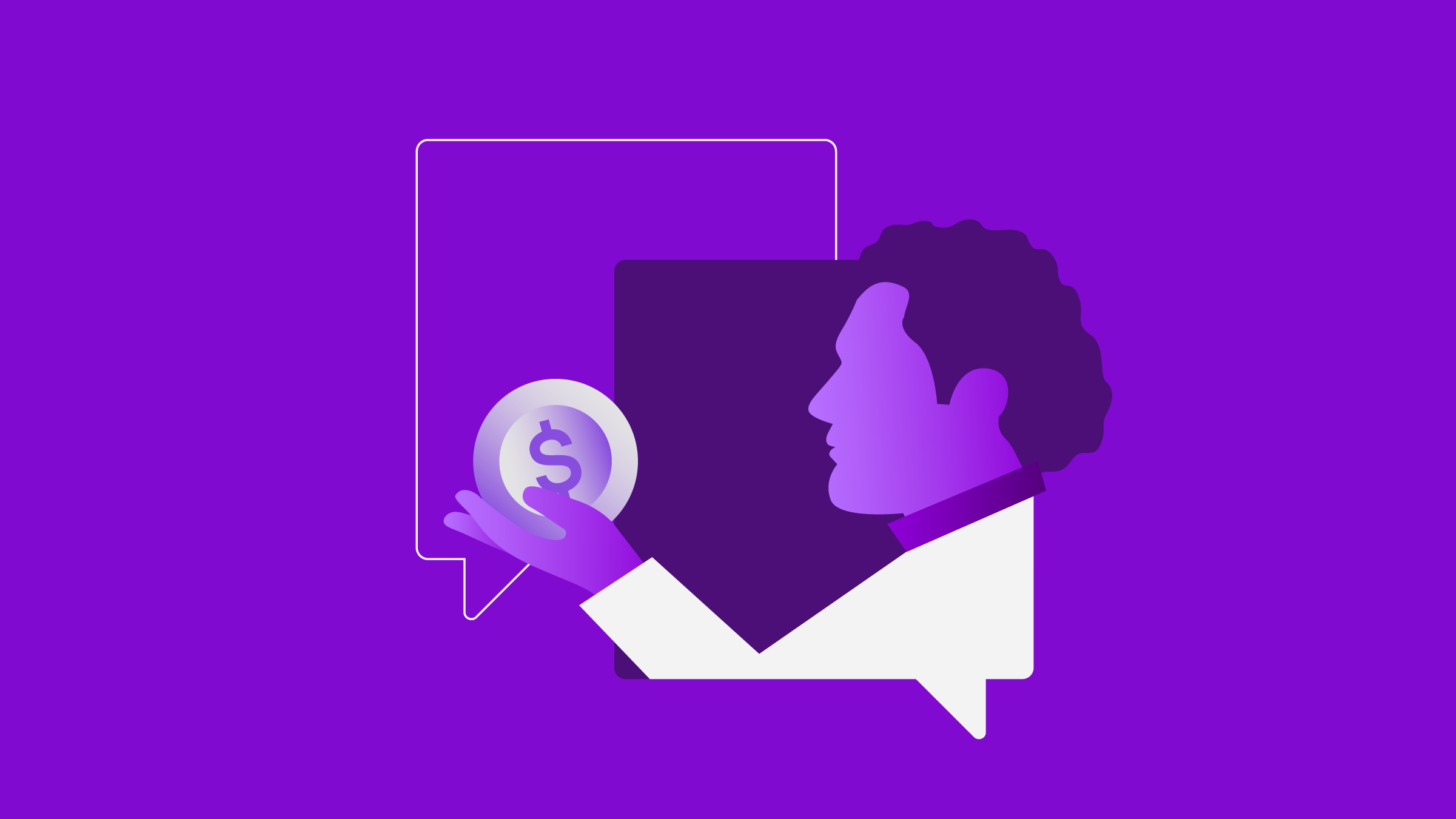 Illustración de persona consultando cuánto le cuesta aprender inglés.