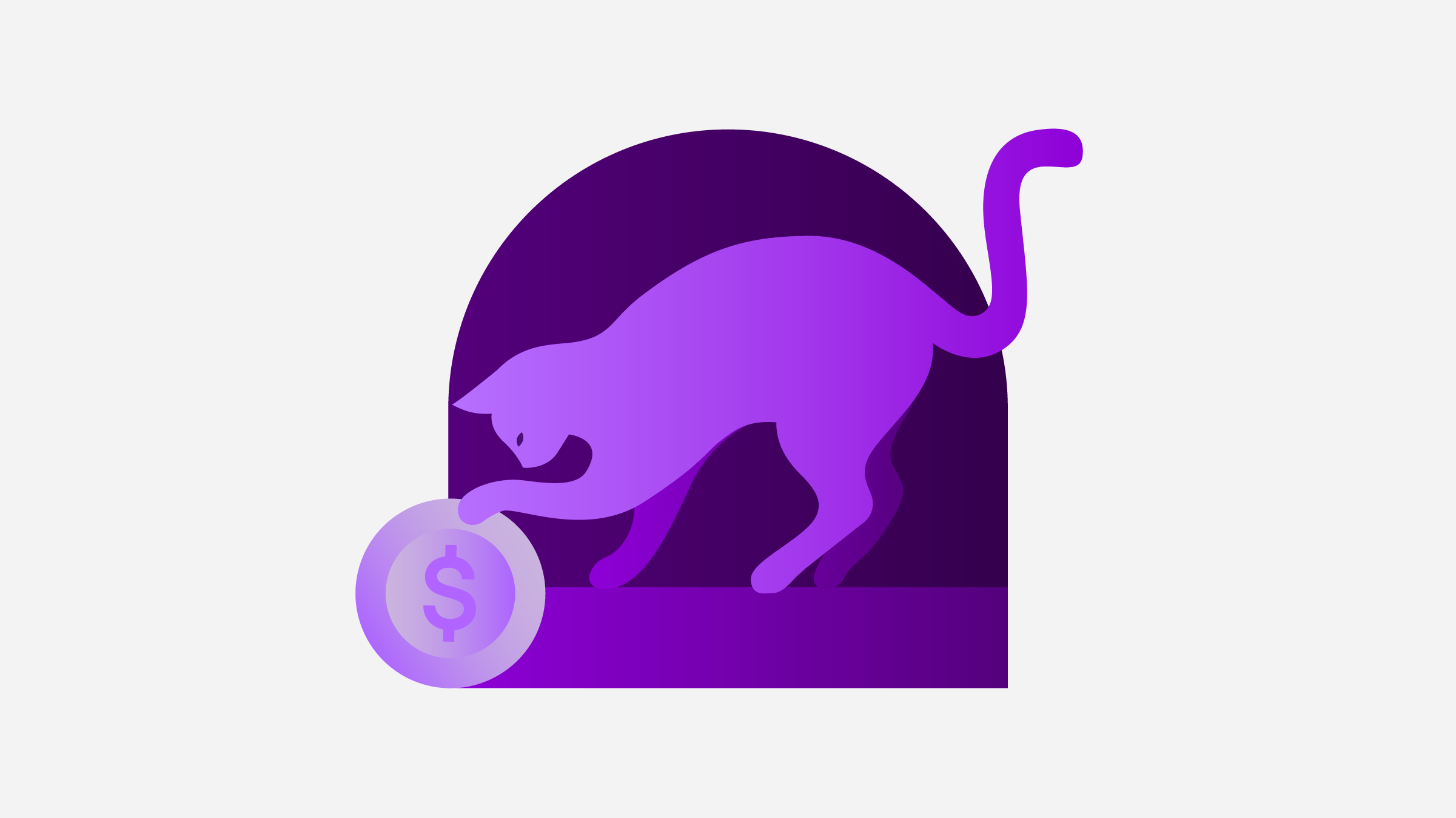 Ilustración de un gato jugando con una moneda. ¿Cuánto te cuesta adoptar un gato en Colombia?