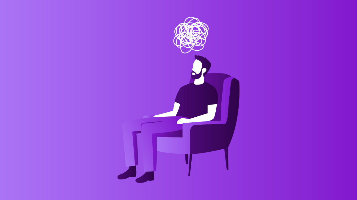 Ilustración de una persona en terapia. ¿Cuánto te cuesta empezar a ir a terapia?