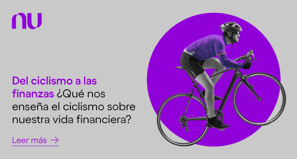 Foto de ciclista con el uniforme morado. Del ciclismo a las finanzas ¿qué nos enseña el equipo Nu?
