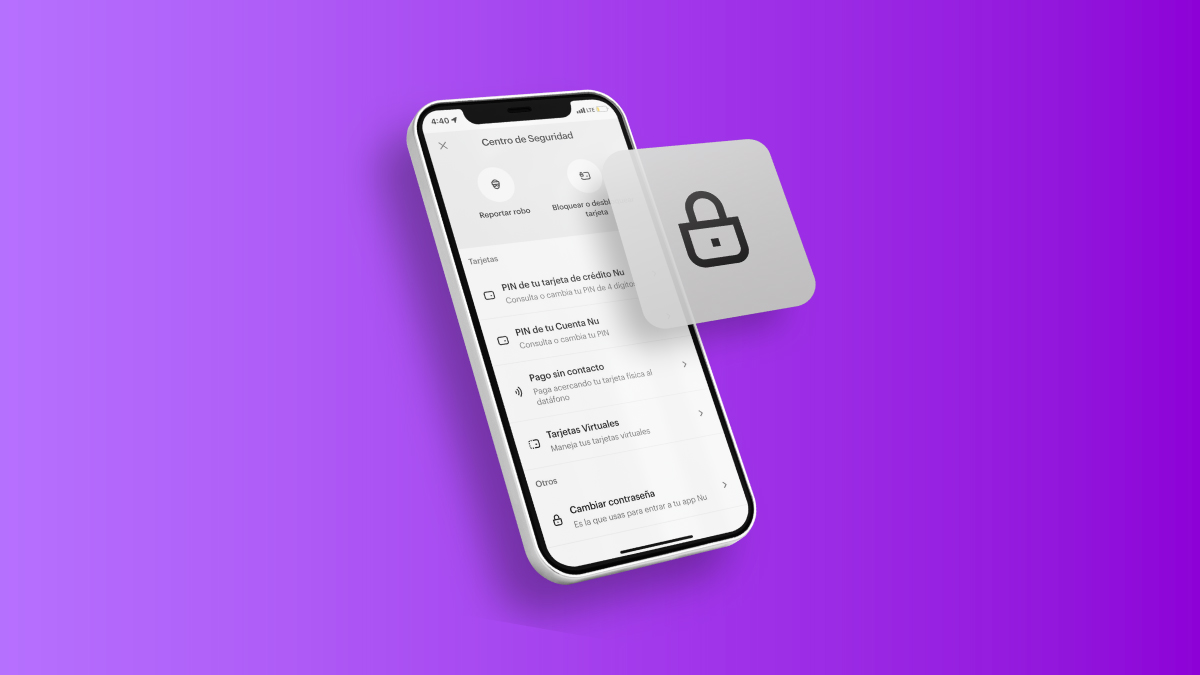 Imagen de la app de Nu y el Centro de Seguridad Nu: la guía.
