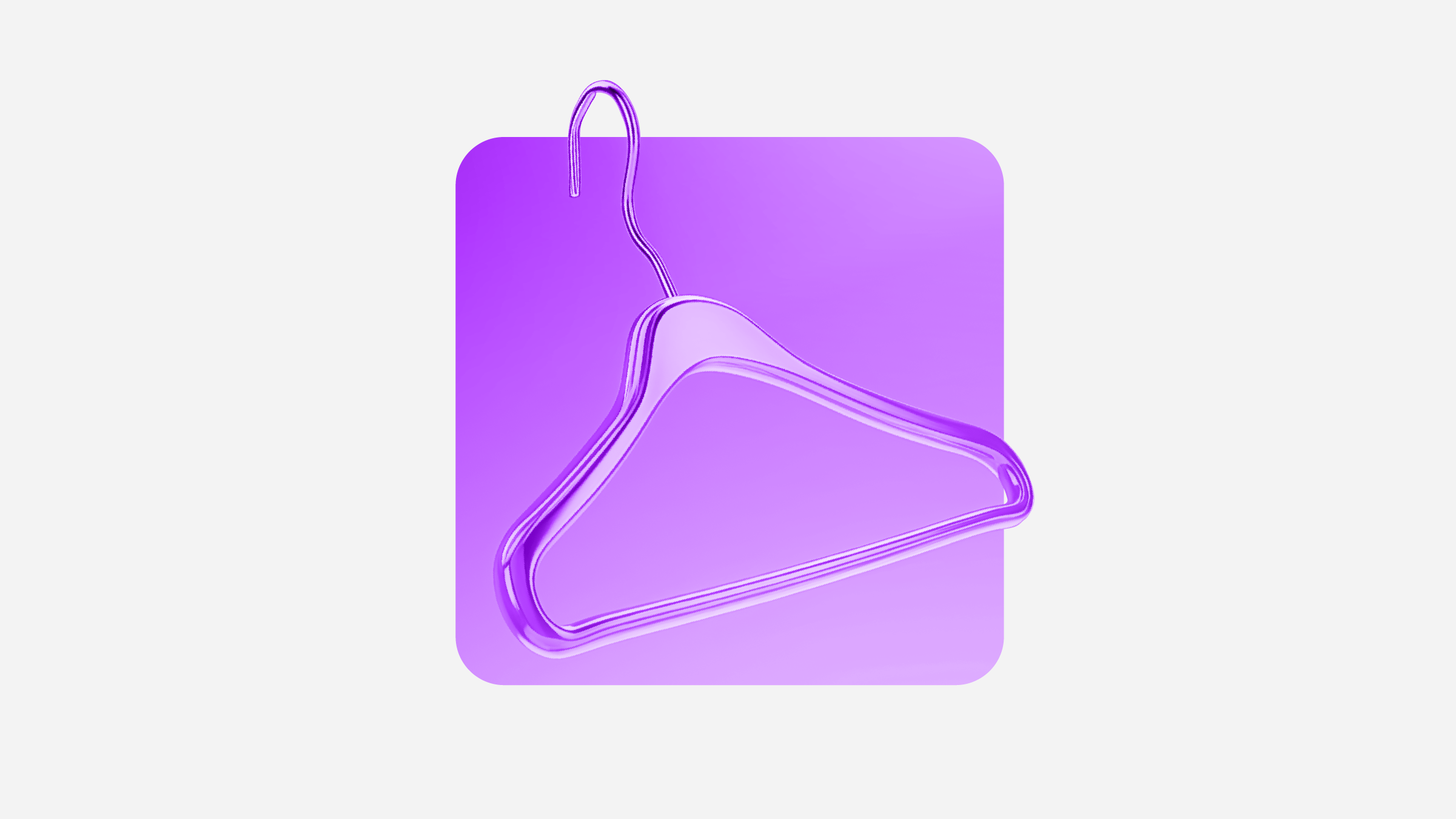 Imagen de gancho de ropa en un fondo morado. Moda y economía, dos hilos que tejen la cultura