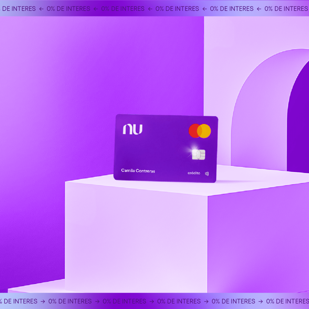 Imagen de la tarjeta de crédito Nu. Compras Sin Intereses con tu Tarjeta de Crédito Nu.