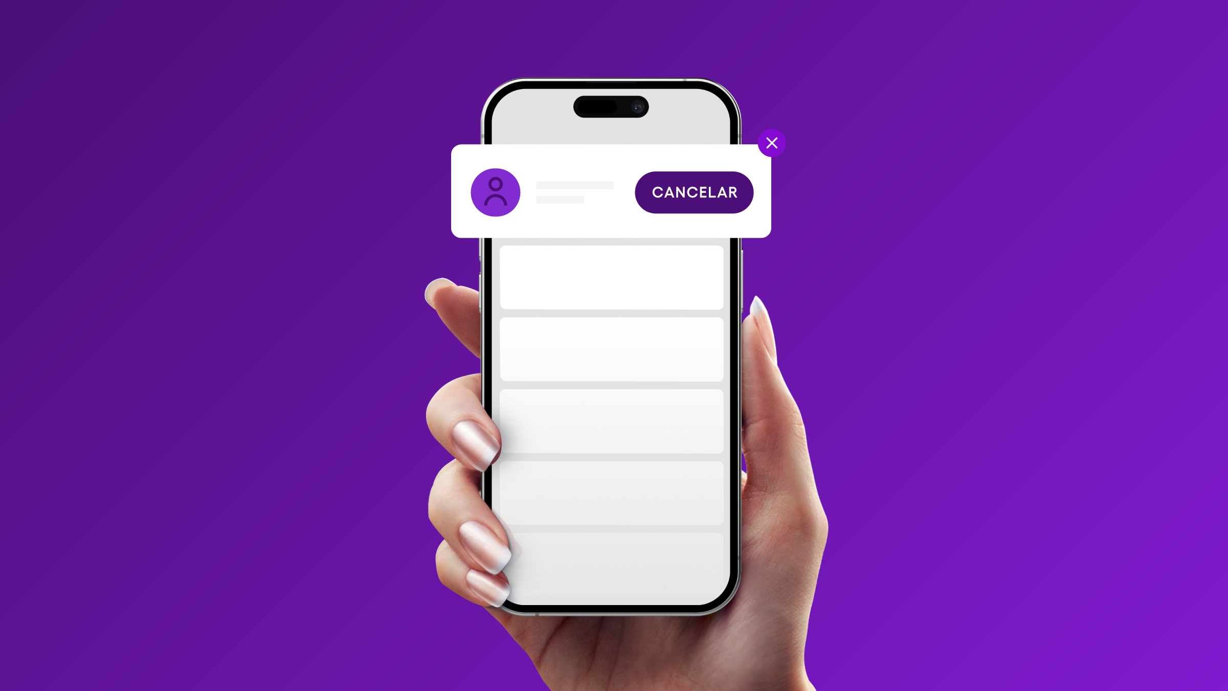 Imagen de celular con la palabra cancelar. Cómo cancelar suscripciones, apps y pruebas gratis