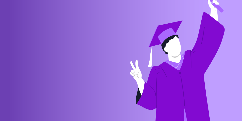 ¿Cuánto te cuesta hacerte profesional en Colombia? Ilustración de graduado. Descubre cuánto te cuesta hacerte profesional en Colombia.