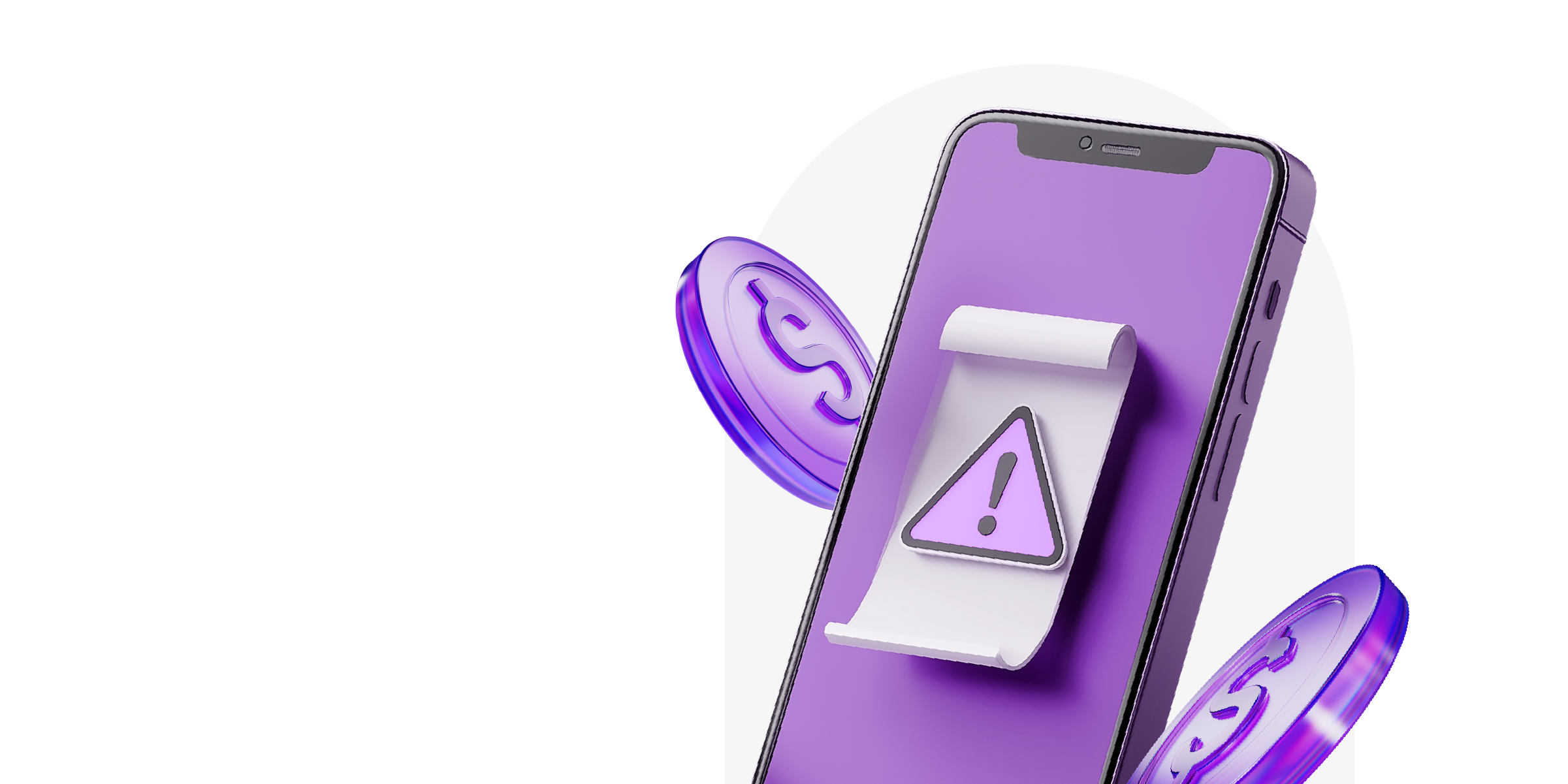 Imagen de celular con la advertencia de estafas con promesas de dinero fácil: no caigas en ellas