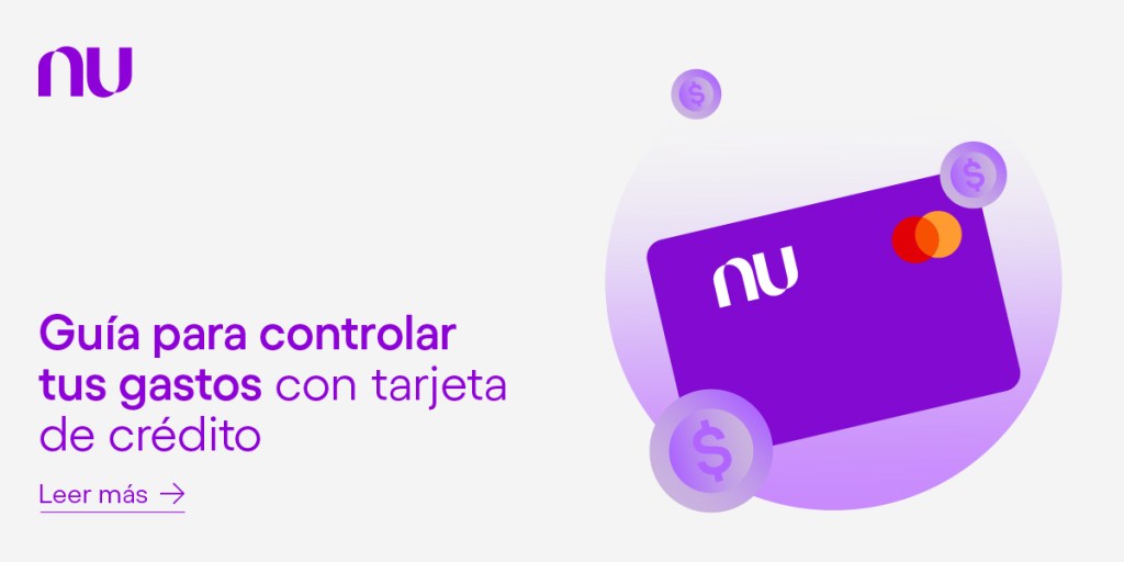 Ilustración de tarjeta de crédito Nu. Guía para controlar tus gastos con tarjeta de crédito