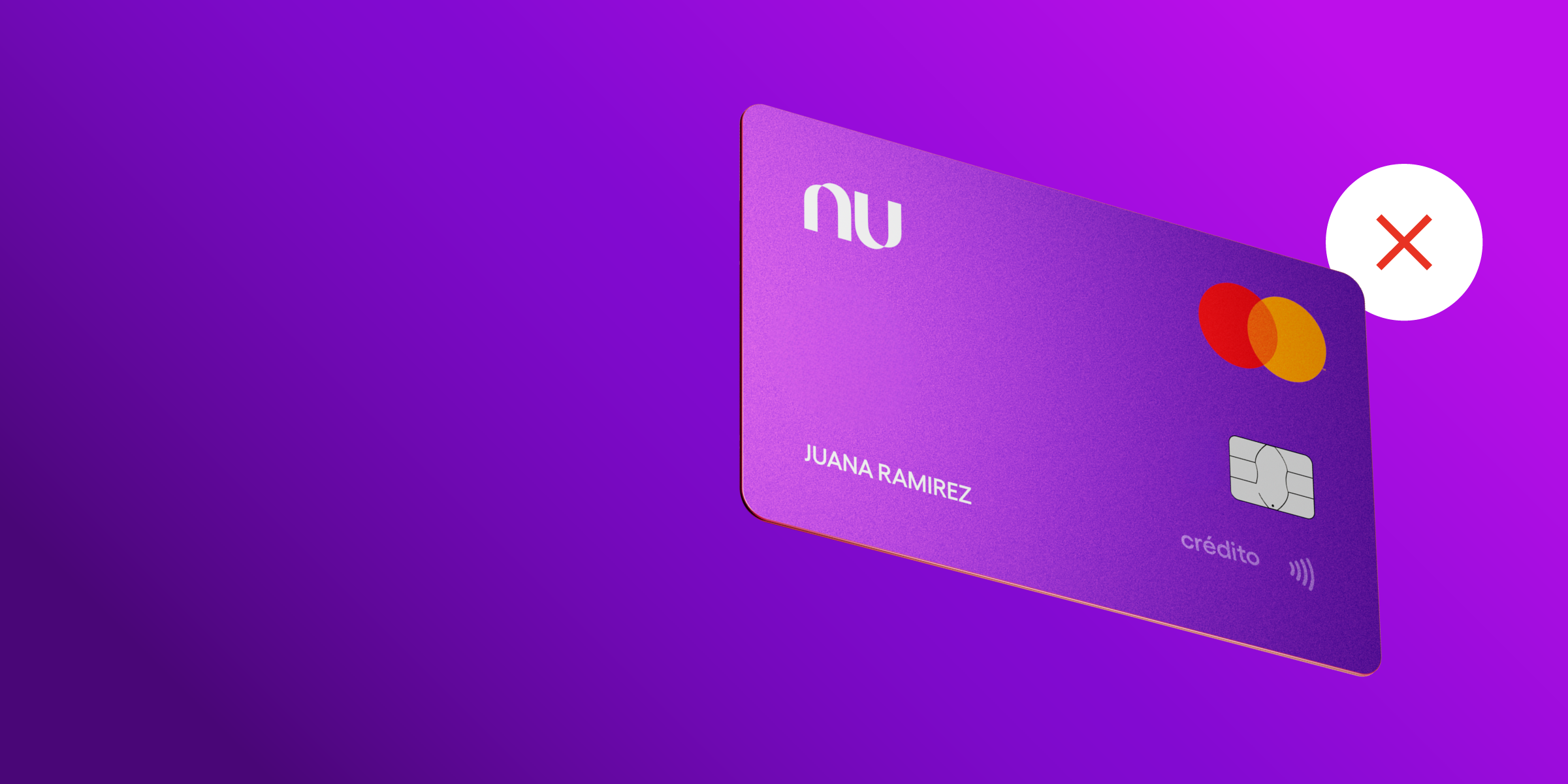 Ilustración de la tarjeta de crédito Nu. ¿Pensando en cancelar tu tarjeta de crédito?
