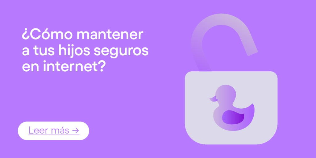 Ilustración de candado de seguridad para miños. Mantener a tus hijos seguros en internet.