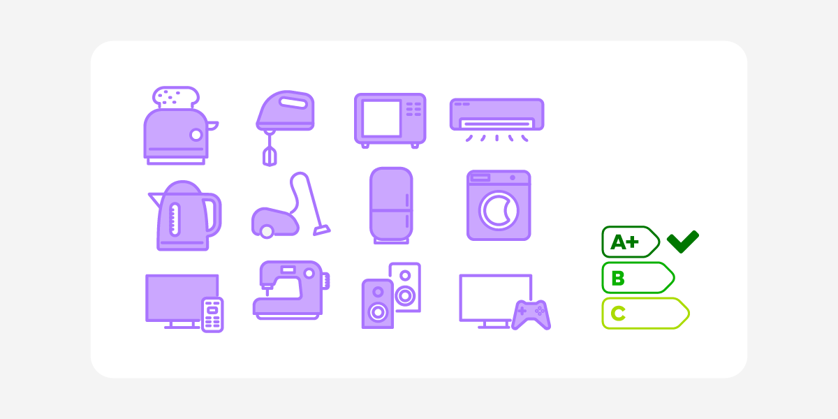 HEADER Ilustración de electrodomésticos y el consumo energético: ¿cómo afectan tu bolsillo?