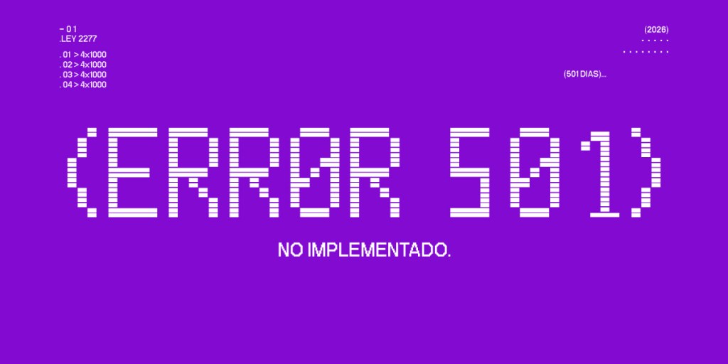 Exención del 4×1000: error 501, no implementado Ilustración de error 501. Exención del 4×1000: error 501, no implementado