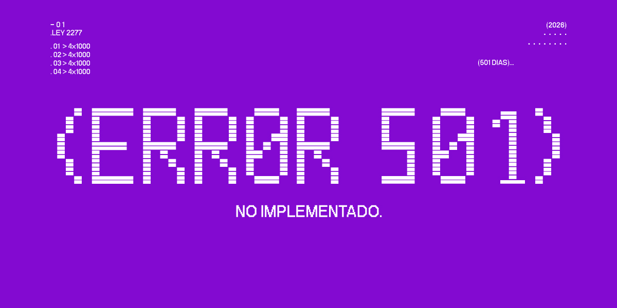 Ilustración de error 501. Exención del 4×1000: error 501, no implementado