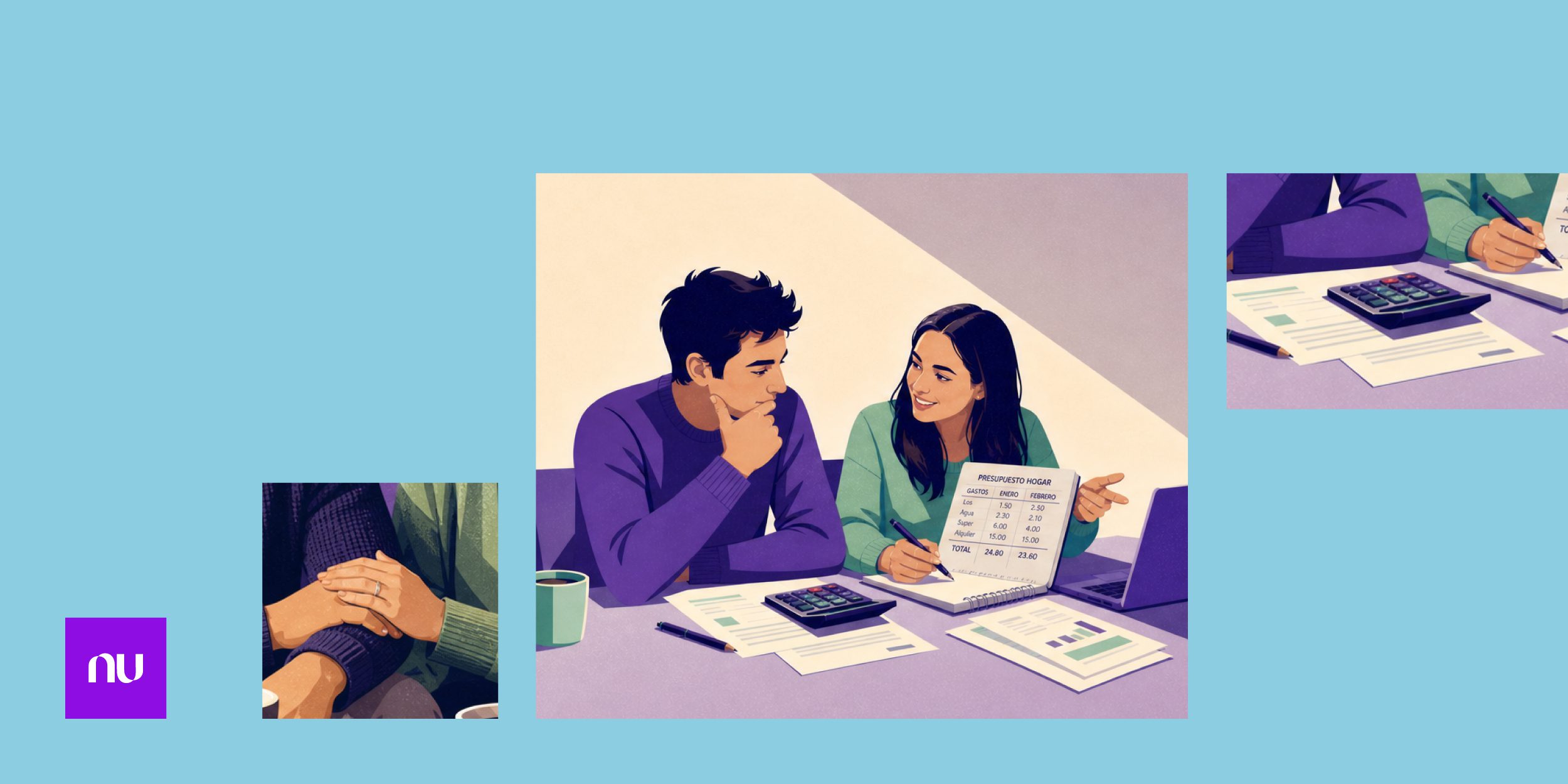 Imagen de pareja revisando y planeando sus finanzas. ¿Cómo hablar de dinero con tu pareja sin pelear?