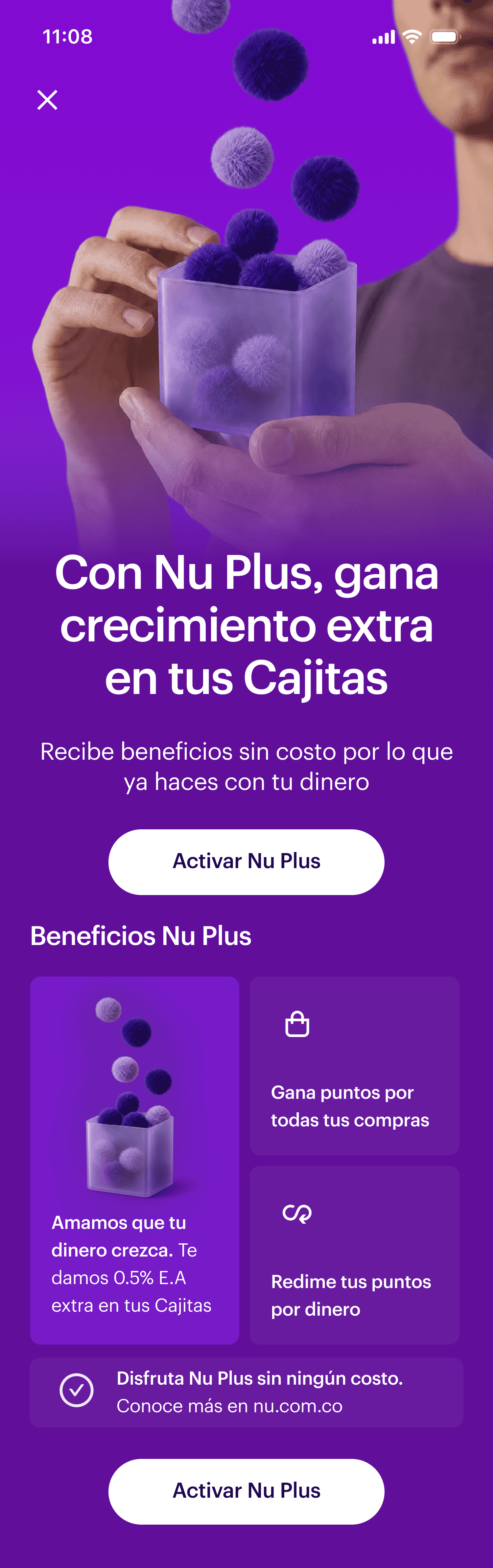 Imagen con el texto: Con Nu Plus, tienes crecimiento extra en tus Cajitas