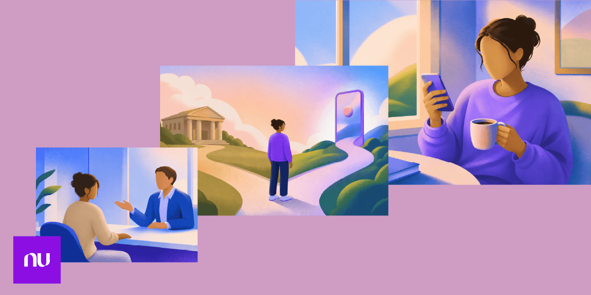 Varias imágenes de personas en diferentes entornos y actividades cotidianas. Cuenta de ahorros digital vs. cuenta tradicional: qué cambia en 2026