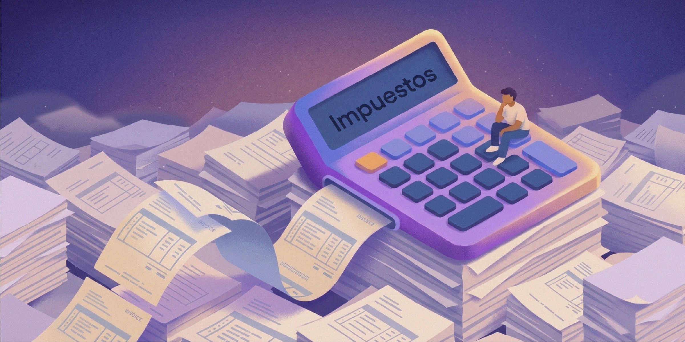 Persona usando una calculadora de impuestos. Búsqueda de empleo: negocia tu salario con impuestos y descuentos
