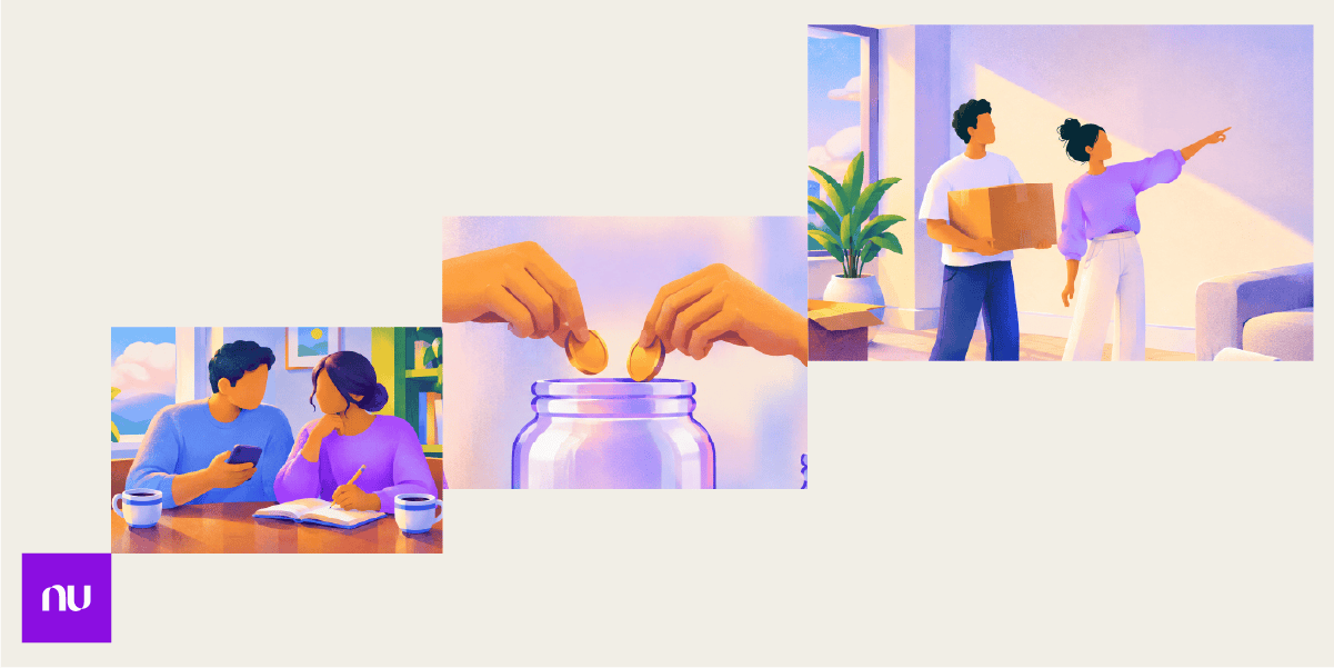 Pareja revisando sus cuentas y ahorrando. ¿Cómo ahorrar en pareja? La guía completa