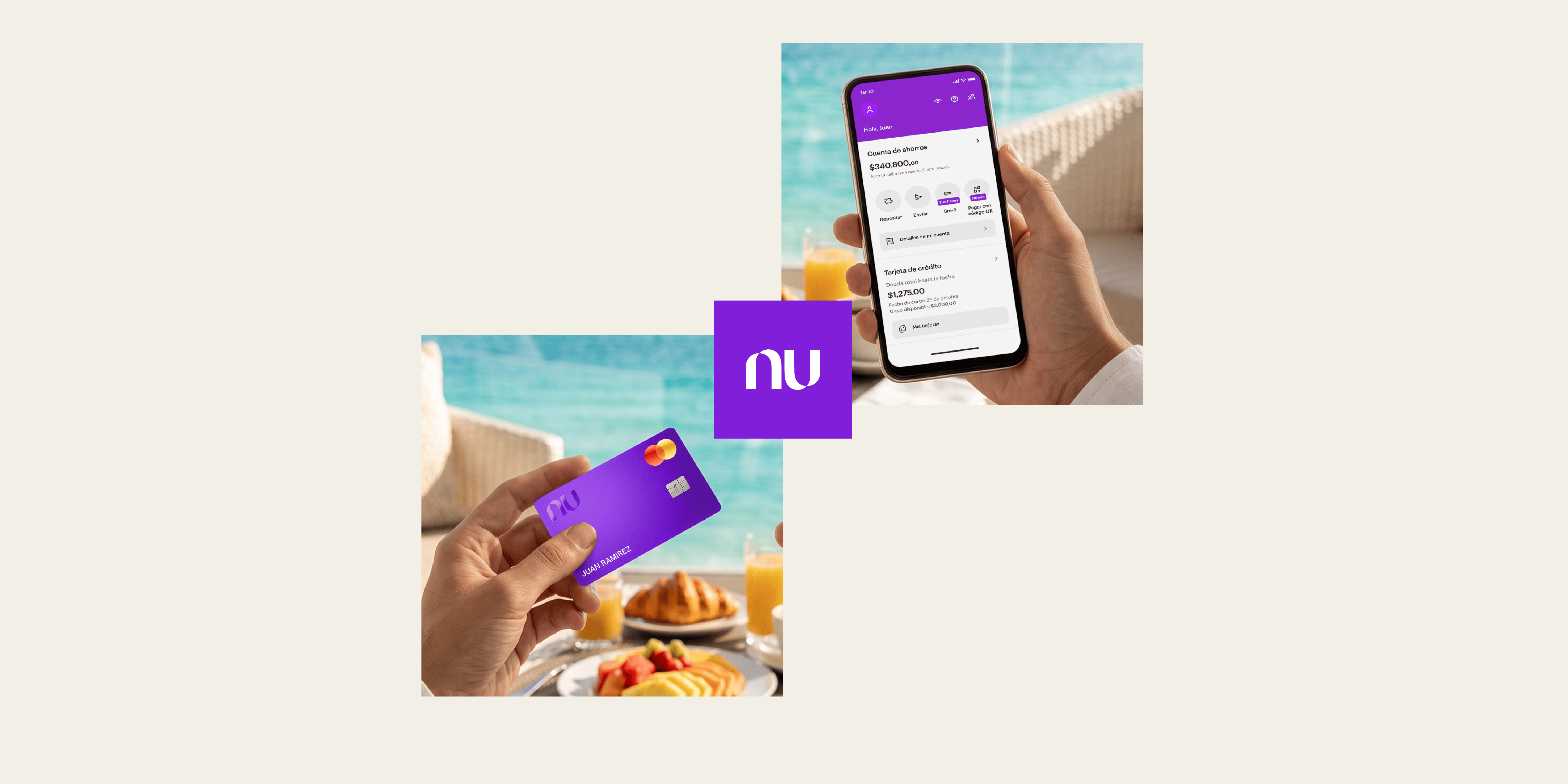 Persona pagando con Tarjeta Nu. Vacaciones de fin de año ¿cómo empezar a planearlas?